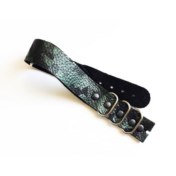 18mm Gotik Kordon Saat Kordonu El Yapımı Deri Zulu Kordon Askeri Zımbalı Handmade Military Watch Strap Watch Band New