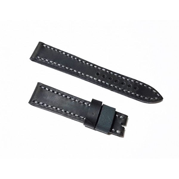 Deri Kordon El Yapımı Saat Kordonu Handmade Watch Strap Watch Band Dark Gray Leather