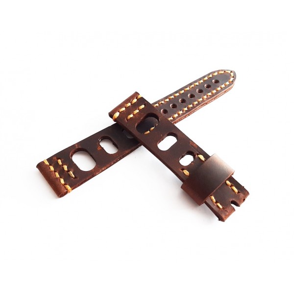 Eskitme Deri Kordon El Yapımı Saat Kordonu Handmade Watch Strap Watch Band Aging Leather