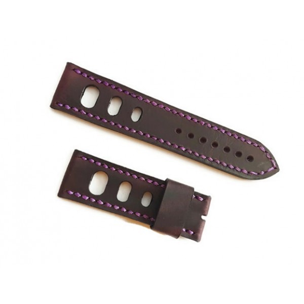 El Yapımı Deri Kordon Eskitme Deri Kordon Handmade Watch Strap Watch Band Purple Crazy Leather New