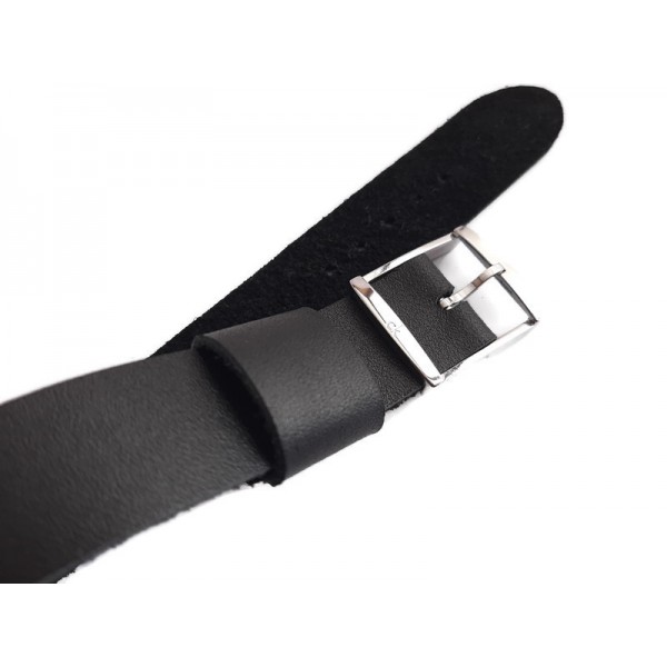 Calvin Klein 18mm Nato Kordon Handmade Nato Watch Strap Zulu Watch Band Black Leather