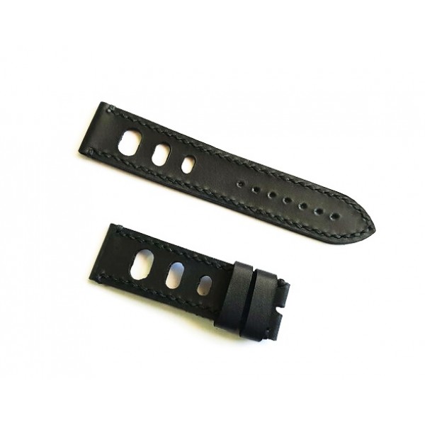 El Yapımı Deri Kordon Vidala Deri Kordon Handmade Watch Strap Watch Band Black Leather New