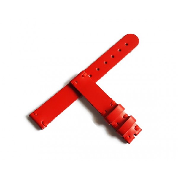 El Yapımı Deri Kordon Handmade Watch Strap Watch Band Red Leather