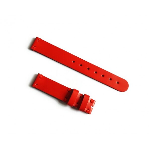 El Yapımı Deri Kordon Handmade Watch Strap Watch Band Red Leather