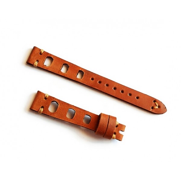 16mm El Yapımı Deri Kordon Diver Kordon Rally Kordon Taba Handmade Watch Strap Watch Band Brown