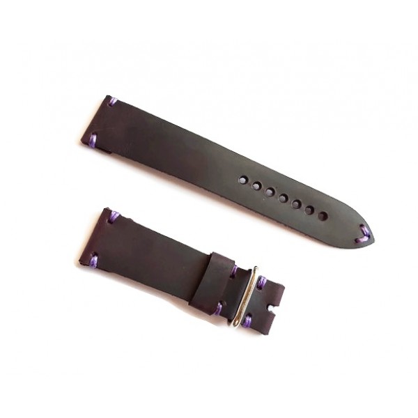 El Yapımı Deri Kordon Mor Handmade Leather Watch Strap Watch Band Plum