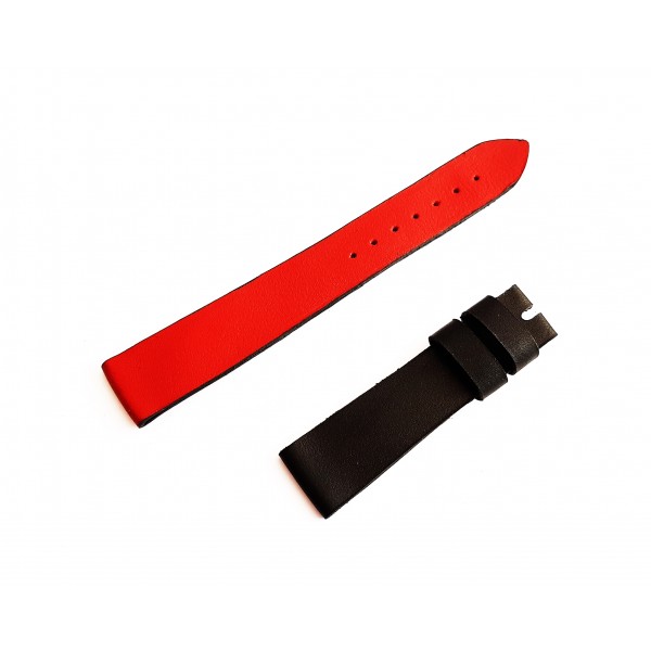 El Yapımı Deri Kordon Çift Renk Kırmızı Siyah Handmade Duble Color Watch Strap Watch Band Red and Black New