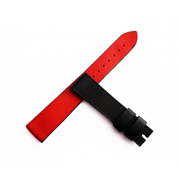 El Yapımı Deri Kordon Çift Renk Kırmızı Siyah Handmade Duble Color Watch Strap Watch Band Red and Black New