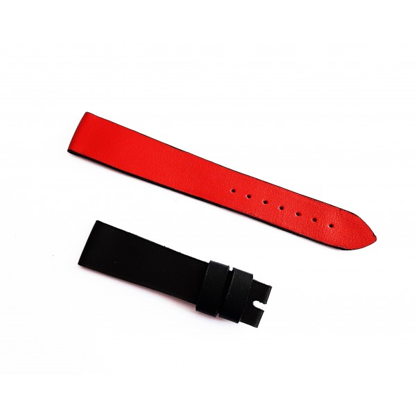 El Yapımı Deri Kordon Çift Renk Kırmızı Siyah Handmade Duble Color Watch Strap Watch Band Red and Black New