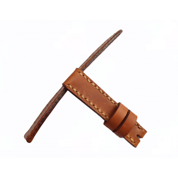 Taba Deri Kordon El Yapımı Deri Kordon 18mm Deri Kordon Handmade Watch Strap Watch Band