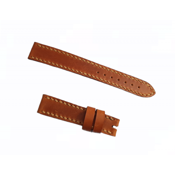 Taba Deri Kordon El Yapımı Deri Kordon 18mm Deri Kordon Handmade Watch Strap Watch Band