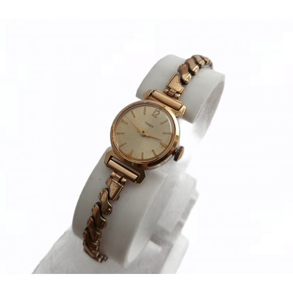 Vintage Timex Saat Kurmalı Kol Saati Vintage Woman Mechanical Watch Gold Plated