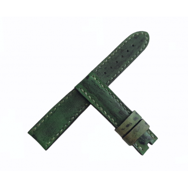 20mm Vaketa Deri Kordon Saat Kordonu 20mm Vegetal Leather Watch Strap Watch Band Green