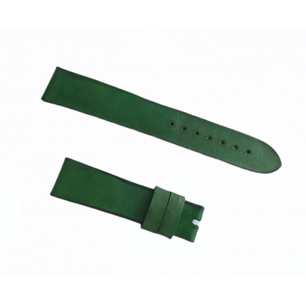 20mm Vaketa Deri Kordon Press Saat Kordonu 20mm Vegetal Leather Watch Strap Watch Band Green