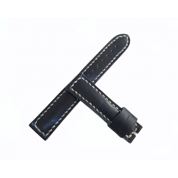 20mm Omega Kordon El Yapımı Deri Kordon Handmade Omega Watch Strap Watch Band Navy Blue