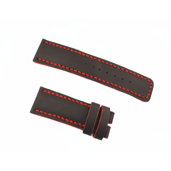 24mm Deri Kordon El Yapımı Deri Kordon Handmade Watch Strap Watch Band Black Leather New