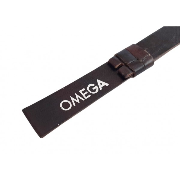 Omega Kordon Vintage Omega Kordon Handmade Watch Strap Watch Band Brown Leather With Logo