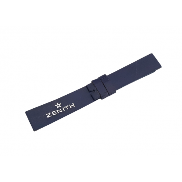 Zenith Kordon Vintage Zenith Kordon Handmade Watch Strap Watch Band Navy Blue Leather With Logo