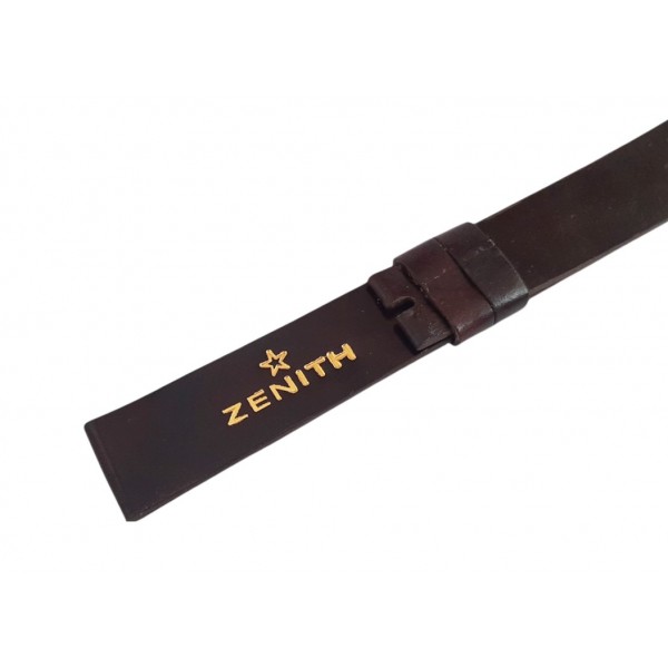 Zenith Kordon Vintage Zenith Kordon Handmade Watch Strap Watch Band Brown Leather With Logo