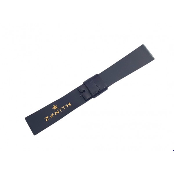 Zenith Kordon Vintage 18mm Zenith Kordon Handmade Watch Strap Watch Band Navy Blue Leather With Logo