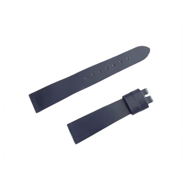 Zenith Kordon Vintage 18mm Zenith Kordon Handmade Watch Strap Watch Band Navy Blue Leather With Logo