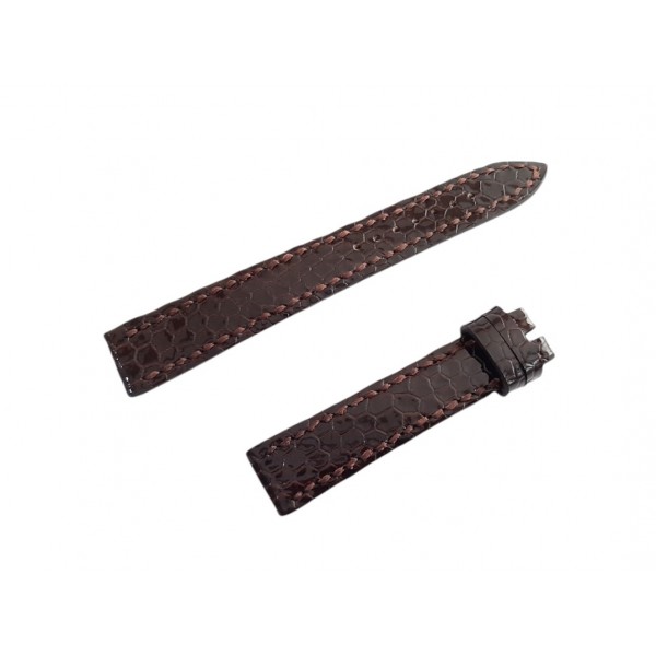 18mm Vintage Deri Kordon Kahve Yılan Derisi Baskı Konsept Handmade Watch Strap Watch Band Brown Leather New