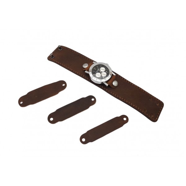 Bileklik Tarz Saat Kordonu Özel Tasarım Saat Kordonu Kişiye Özel Saat Kordonu Handmade Military Watch Strap Brown Leather