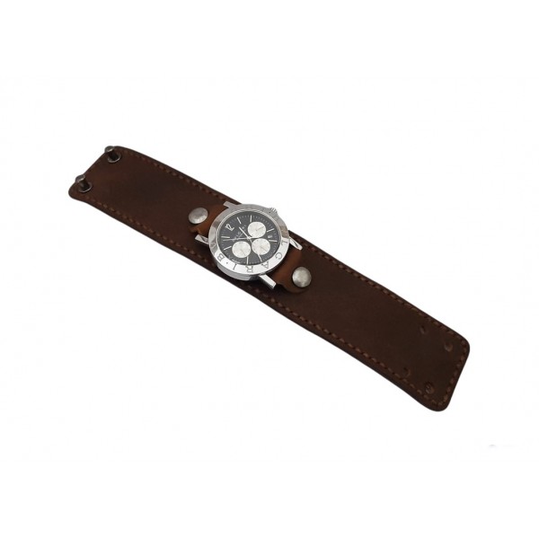 Bileklik Tarz Saat Kordonu Özel Tasarım Saat Kordonu Kişiye Özel Saat Kordonu Handmade Military Watch Strap Brown Leather