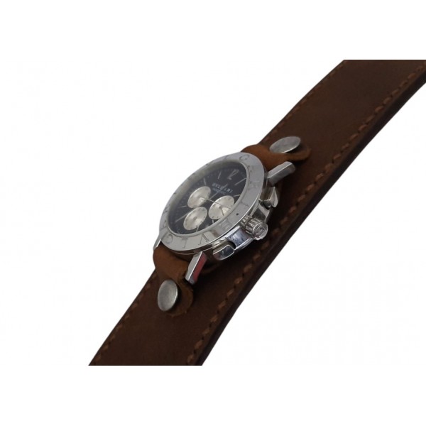 Bileklik Tarz Saat Kordonu Özel Tasarım Saat Kordonu Kişiye Özel Saat Kordonu Handmade Military Watch Strap Brown Leather