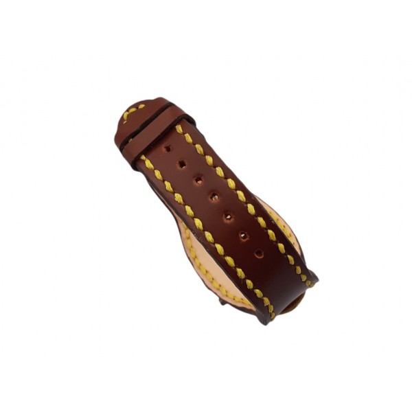 Bileklik Tarz Saat Kordonu Özel Tasarım Saat Kordonu Kişiye Özel Saat Kordonu Handmade Military Watch Strap Brown Yellow Leather