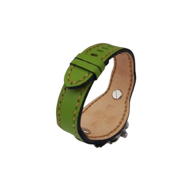 Bileklik Tarz Saat Kordonu Özel Tasarım Saat Kordonu Kişiye Özel Saat Kordonu Handmade Military Watch Strap Green Leather