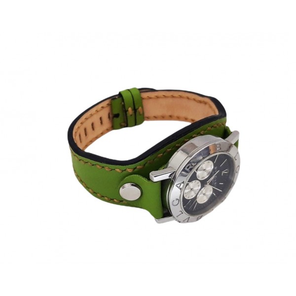 Bileklik Tarz Saat Kordonu Özel Tasarım Saat Kordonu Kişiye Özel Saat Kordonu Handmade Military Watch Strap Green Leather