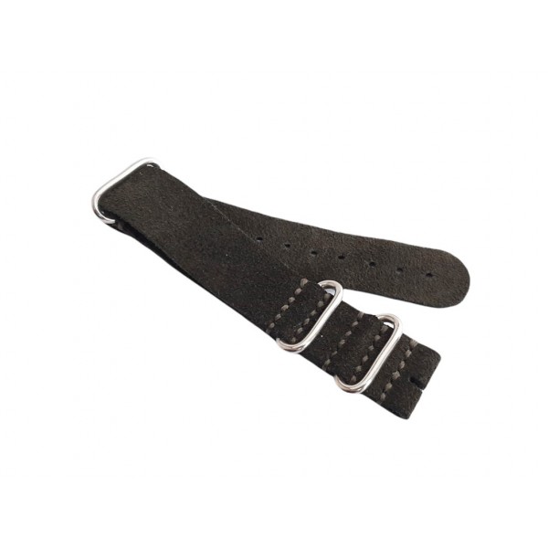 22mm Deri Nato Süet Doku Nato Zulu Kordon Saat Kayışı Haki Yeşil Nato Watch Strap Zulu Strap