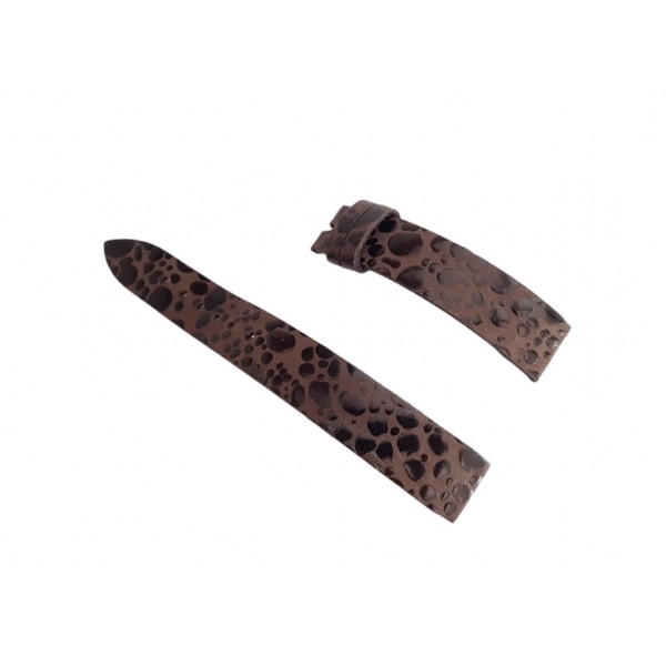 18mm Deri Kordon Dalmaçyalı Deri Kordon Handmade Watch Strap Watch Band Dalmatian Brown Leather