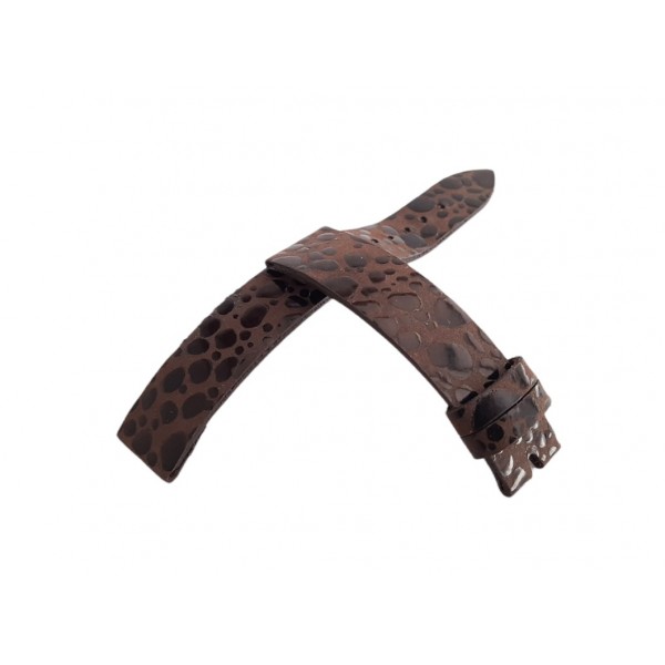 18mm Deri Kordon Dalmaçyalı Deri Kordon Handmade Watch Strap Watch Band Dalmatian Brown Leather