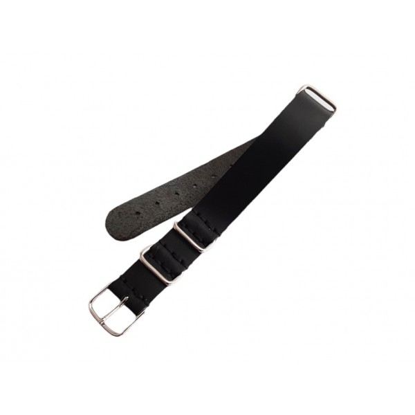 14mm Nato Kordon Handmade Nato Watch Strap Watch Band Black Leather