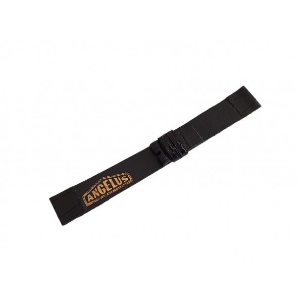 Angelus Kordon Angelus 18mm Deri Kordon Handmade Angelus Watch Strap Black Crocodilla