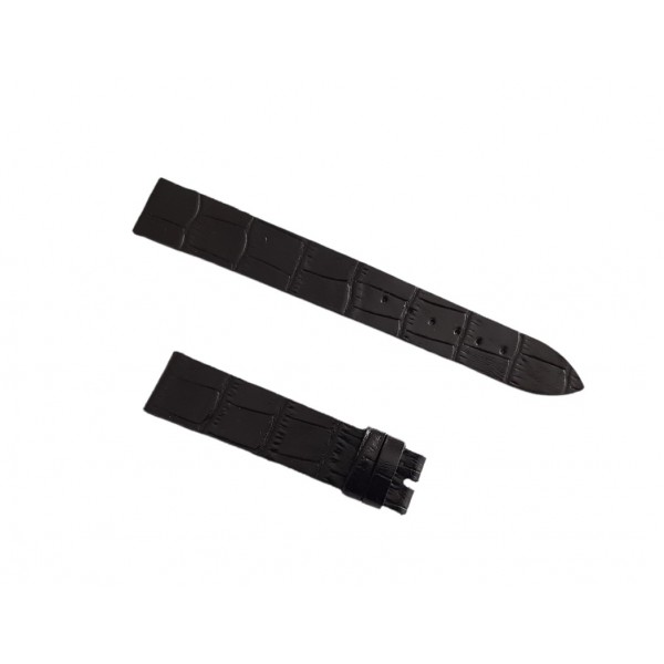 Angelus Kordon Angelus 18mm Deri Kordon Handmade Angelus Watch Strap Black Crocodilla