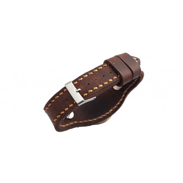 Bund Kordon Bileklik Tarz Saat Kordonu Handmade Bund Watch Strap Crazy Brown Leather