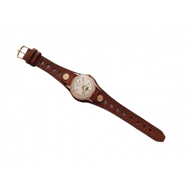 Bund Rally Kordon El Yapımı Bileklik Tarz Kordon Hanmade Bund Rally Watch Strap Brown Leather