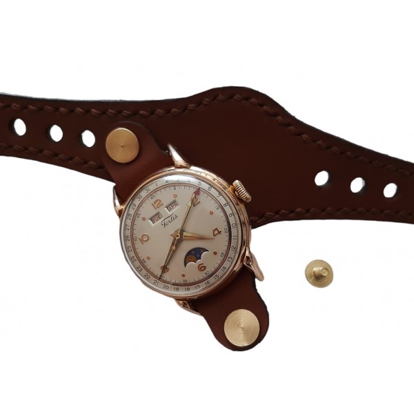 Bund Rally Kordon El Yapımı Bileklik Tarz Kordon Hanmade Bund Rally Watch Strap Brown Leather