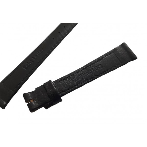 Junghans Kordon Junghans 13mm Saat Kordonu Junghans Watch Strap Black Leather