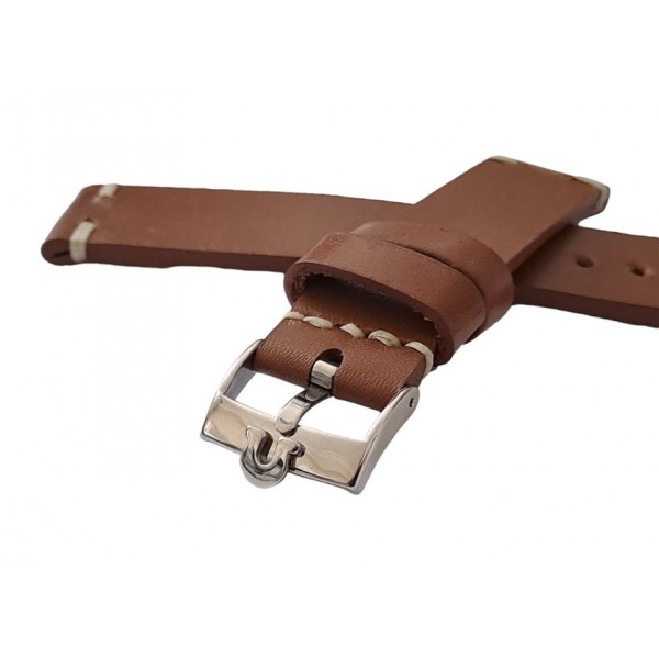 Omega Kordon 18mm Omega Saat Kordonu Omega Watch Strap Brown Leather with Buckle