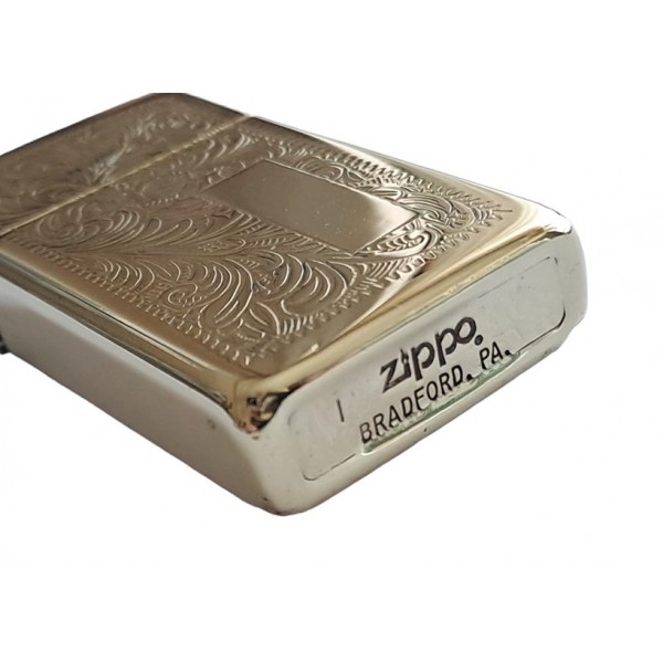 Zippo Slim Çakmak Zippo Venetian Çakmak Zippo Solid Brass Lighter