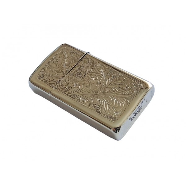 Zippo Slim Çakmak Zippo Venetian Çakmak Zippo Solid Brass Lighter