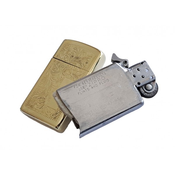 Zippo Slim Çakmak Zippo Venetian Çakmak Zippo Solid Brass Lighter