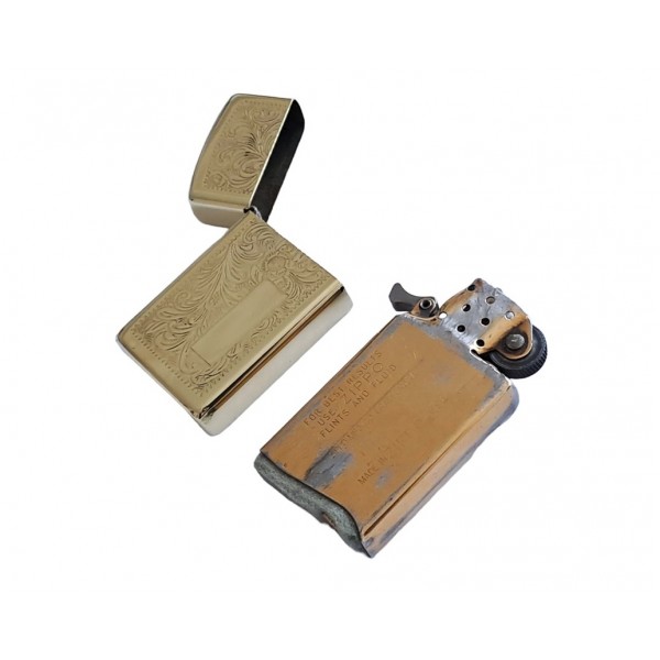 Zippo Slim Çakmak Zippo Venetian Çakmak Zippo Solid Brass Lighter