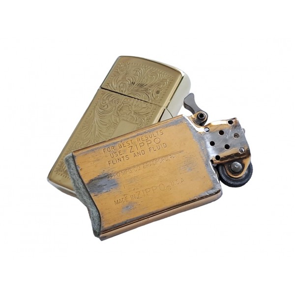 Zippo Slim Çakmak Zippo Venetian Çakmak Zippo Solid Brass Lighter