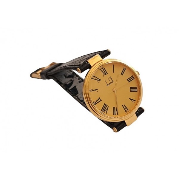 Dunhill Saat Dunhill Kol Saati Vintage Dunhill Gold Plated Quartz Watch