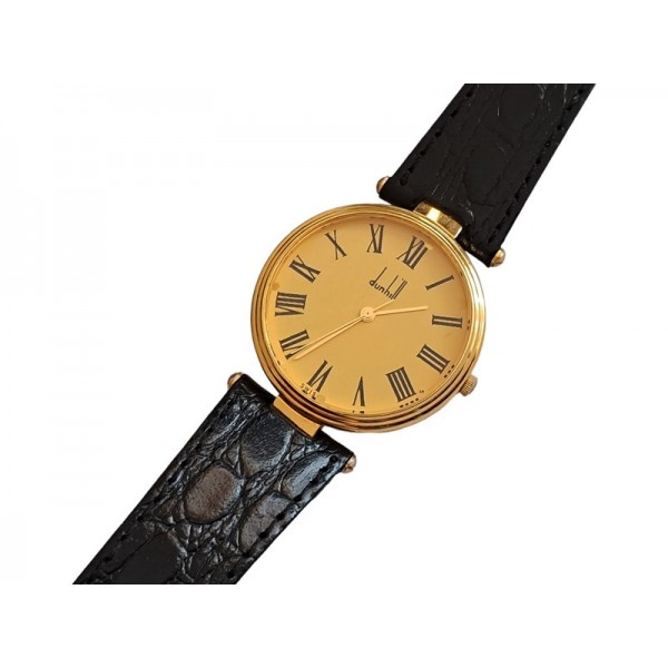 Dunhill Saat Dunhill Kol Saati Vintage Dunhill Gold Plated Quartz Watch